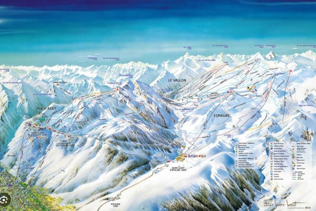 Ferienwohnung Vue Panoramique Sur Les Pyrenees Saint-Lary-Soulan Exterior foto